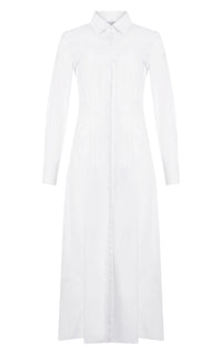 White / Robe Eugene ajustée et évasée - White
