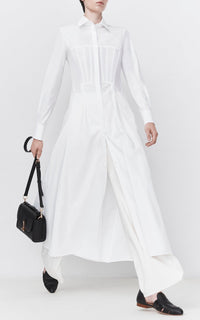 White / Robe Eugene ajustée et évasée - White