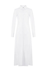 White / Robe Eugene ajustée et évasée - White