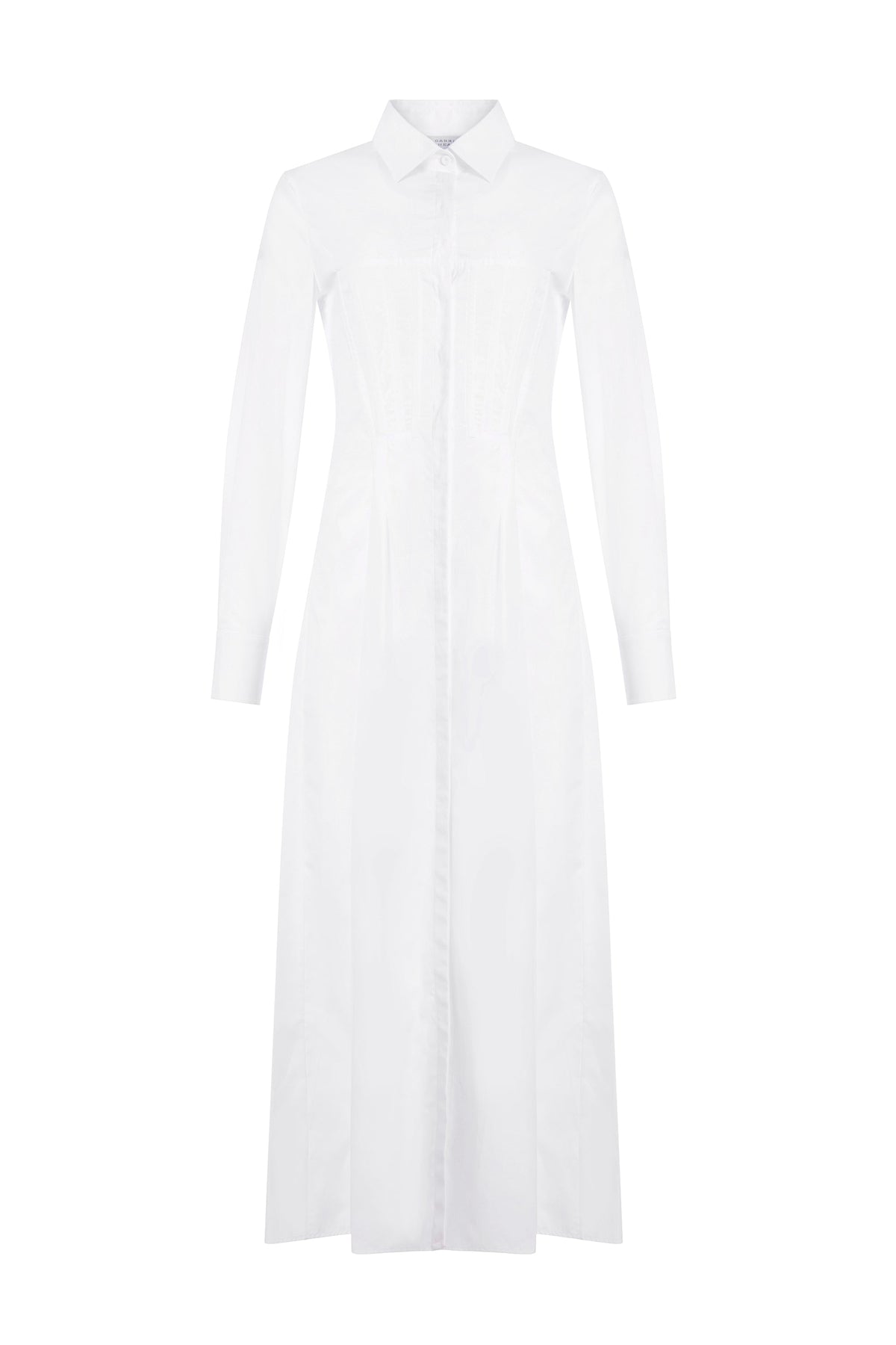 White / Robe Eugene ajustée et évasée - White
