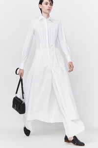 White / Robe Eugene ajustée et évasée - White