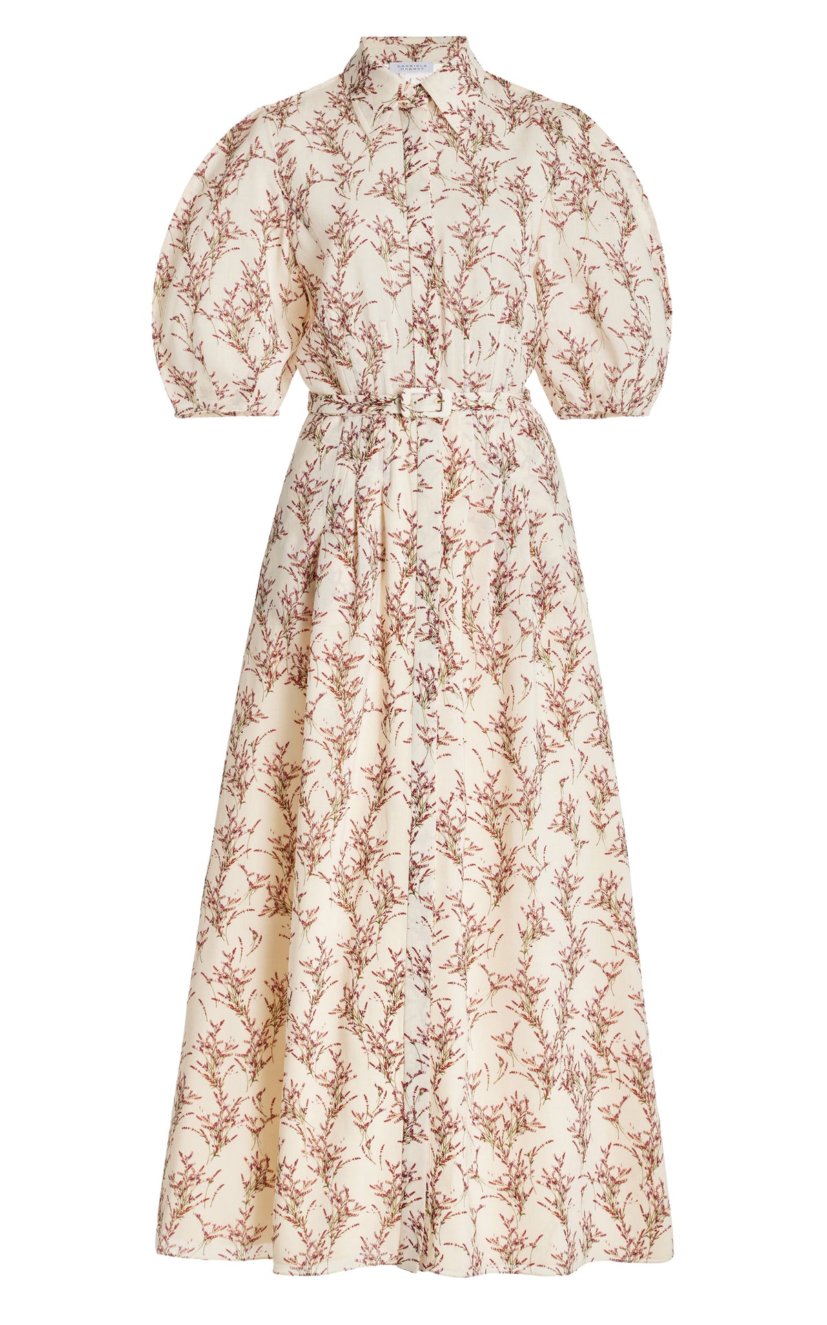 Maude Dress en ivoire / multicolore sea lavender imprimé laine