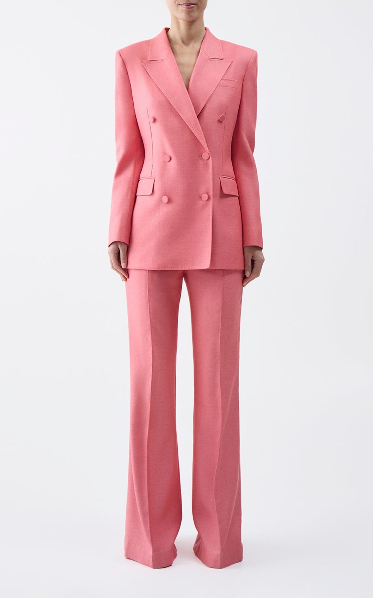 Watermelon / Veste blazer Gavin en soie et laine - Watermelon