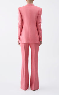 Watermelon / Veste blazer Gavin en soie et laine - Watermelon