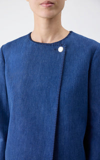 Wyn Jacket en denim coton lin denim