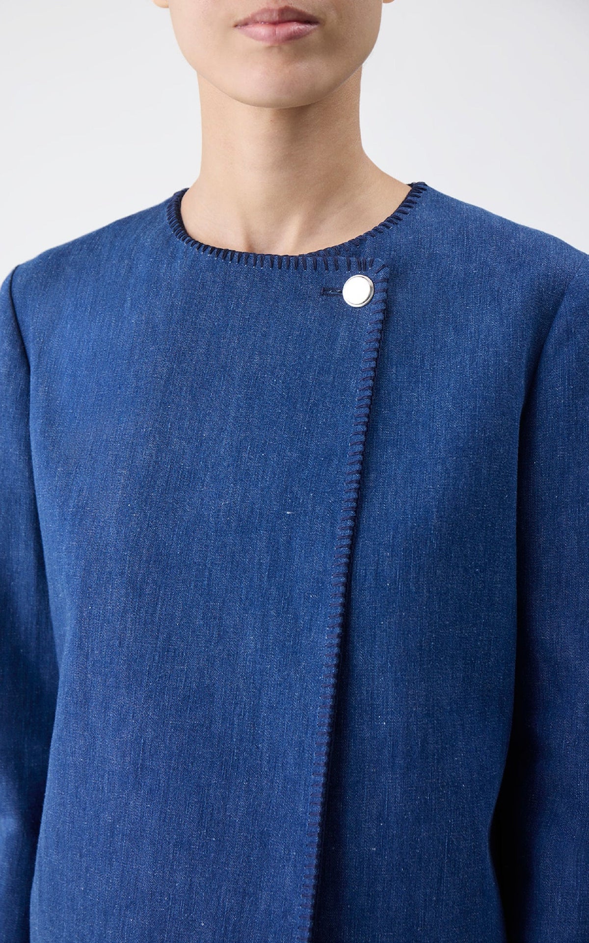 Wyn Jacket en denim coton lin denim