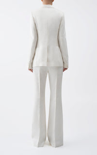 Ivory / Veste blazer Brett en lin - Ivory