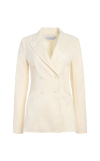 Ivory / Veste blazer Brett en lin - Ivory