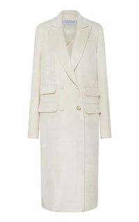 Reed Coat en noir brushed cachemire coating