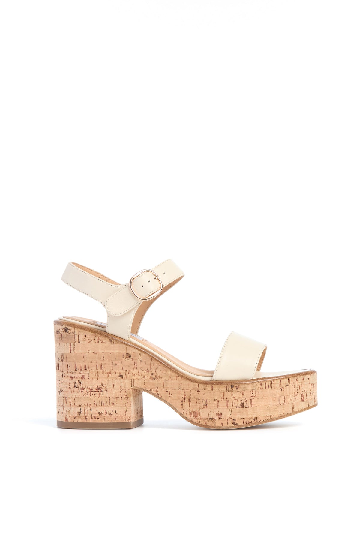 Sardis Sandal en crème lamb cuir