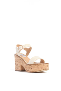 Sardis Sandal en crème lamb cuir