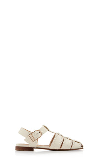 Lynn Sandal W/ Blanket St en crème lamb cuir