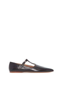 Black / Ballerines à bride Lola en cuir - Black