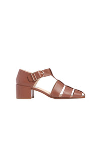Cognac / Escarpins Lyle en cuir - Cognac