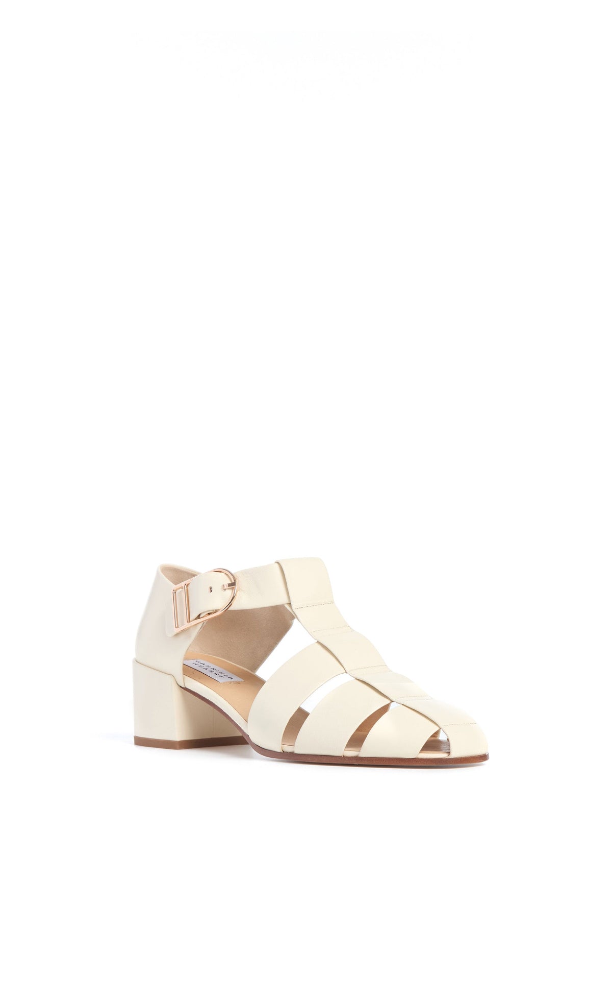 Lyle Heel en crème lamb cuir