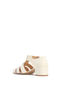 Lyle Heel en crème lamb cuir