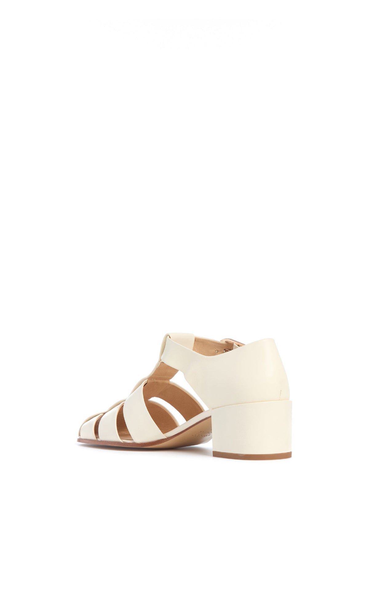Lyle Heel en crème lamb cuir