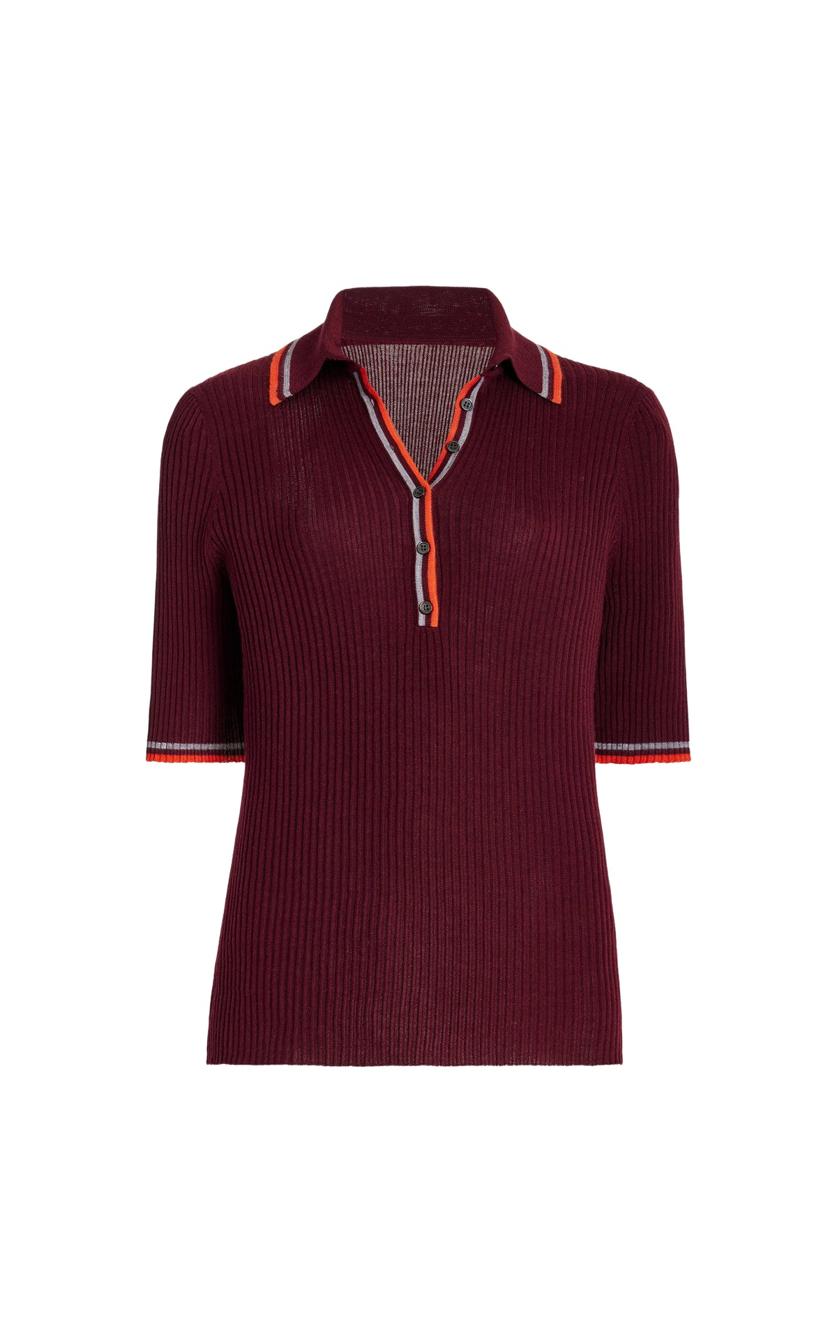 Perro cashmere polo - Italian Plum
