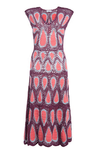 Italian Plum / Robe Waldman en laine et cachemire - Italian Plum