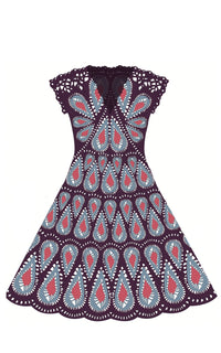 Waldman Dress en prune baba