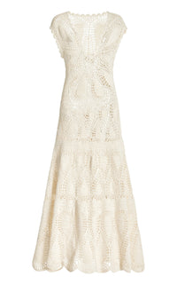 Ivory / Robe Waldman en laine et cachemire - Ivory