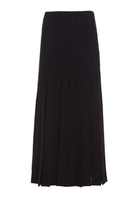 Debutante Skirt en noir antilope mérinos fil