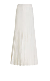 Debutante Skirt en ivoire antilope mérinos fil