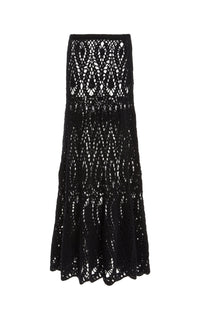 Black / Jupe Cleo en laine et cachemire - Black