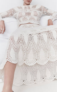 Cleo Skirt en ivoire baba