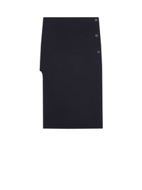 PREMIUM 26pcs NEW / JUPE MIDI TAILLEUR OBLIQUE - Black