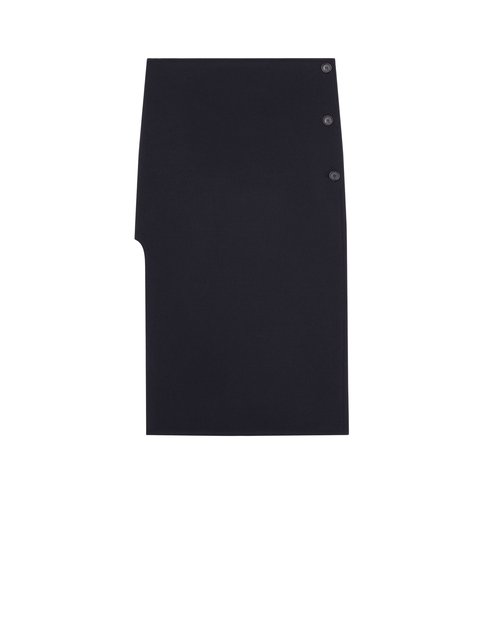 PREMIUM 26pcs NEW / JUPE MIDI TAILLEUR OBLIQUE - Black