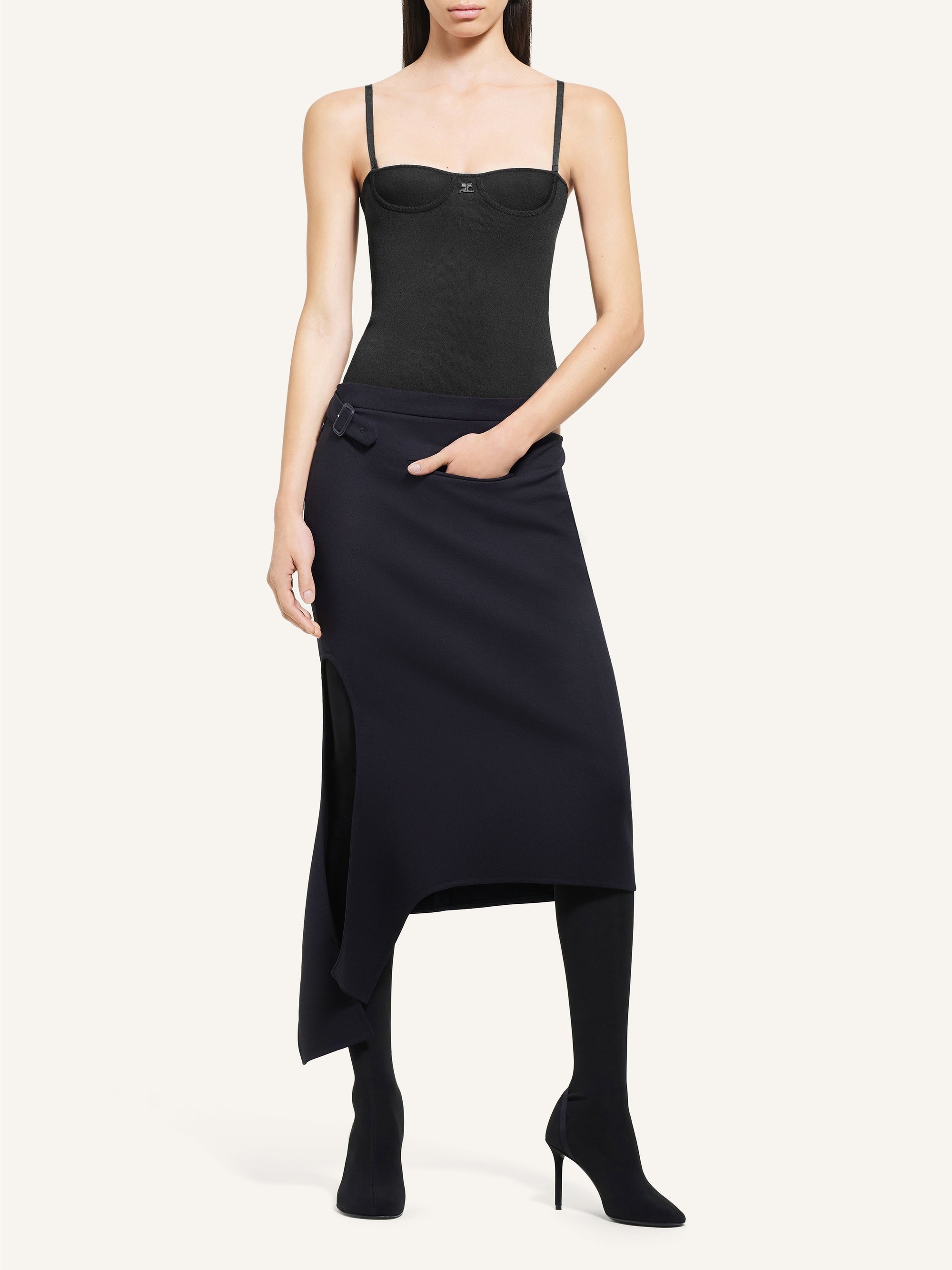 PREMIUM 2pcs NEW / JUPE MIDI SLASH