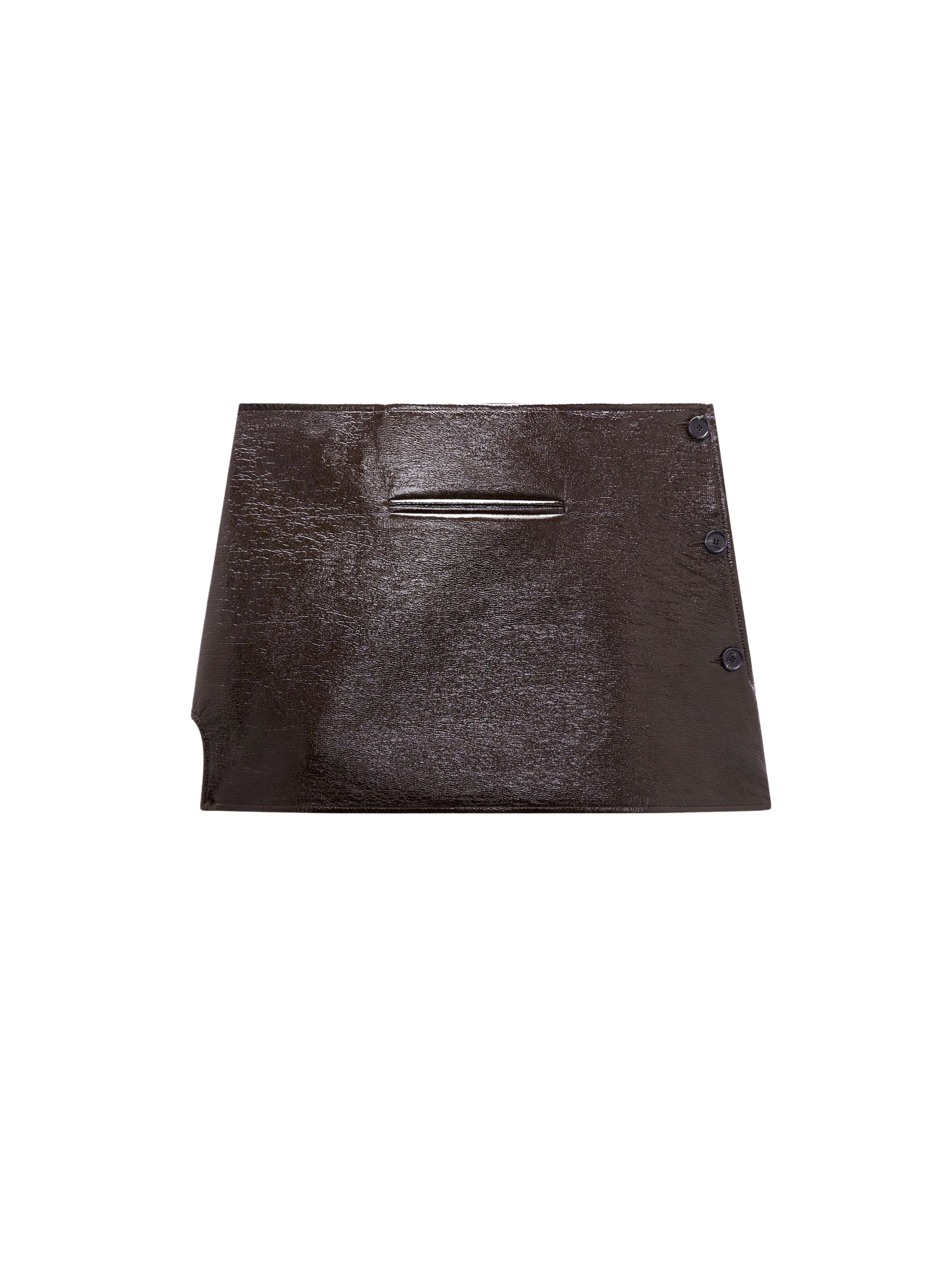 MINI JUPE OBLIQUE EN VINYLE
