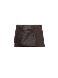 PREMIUM 32pcs NEW / MINI JUPE OBLIQUE EN VINYLE - Chocolate