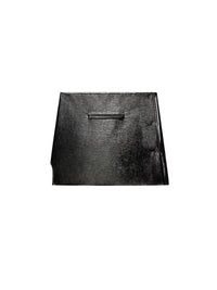 PRIX MARQUE : 130 / MINI JUPE OBLIQUE EN VINYLE