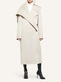 PREMIUM 15pcs NEW / LONG TRENCH COAT OBLIQUE - Beige