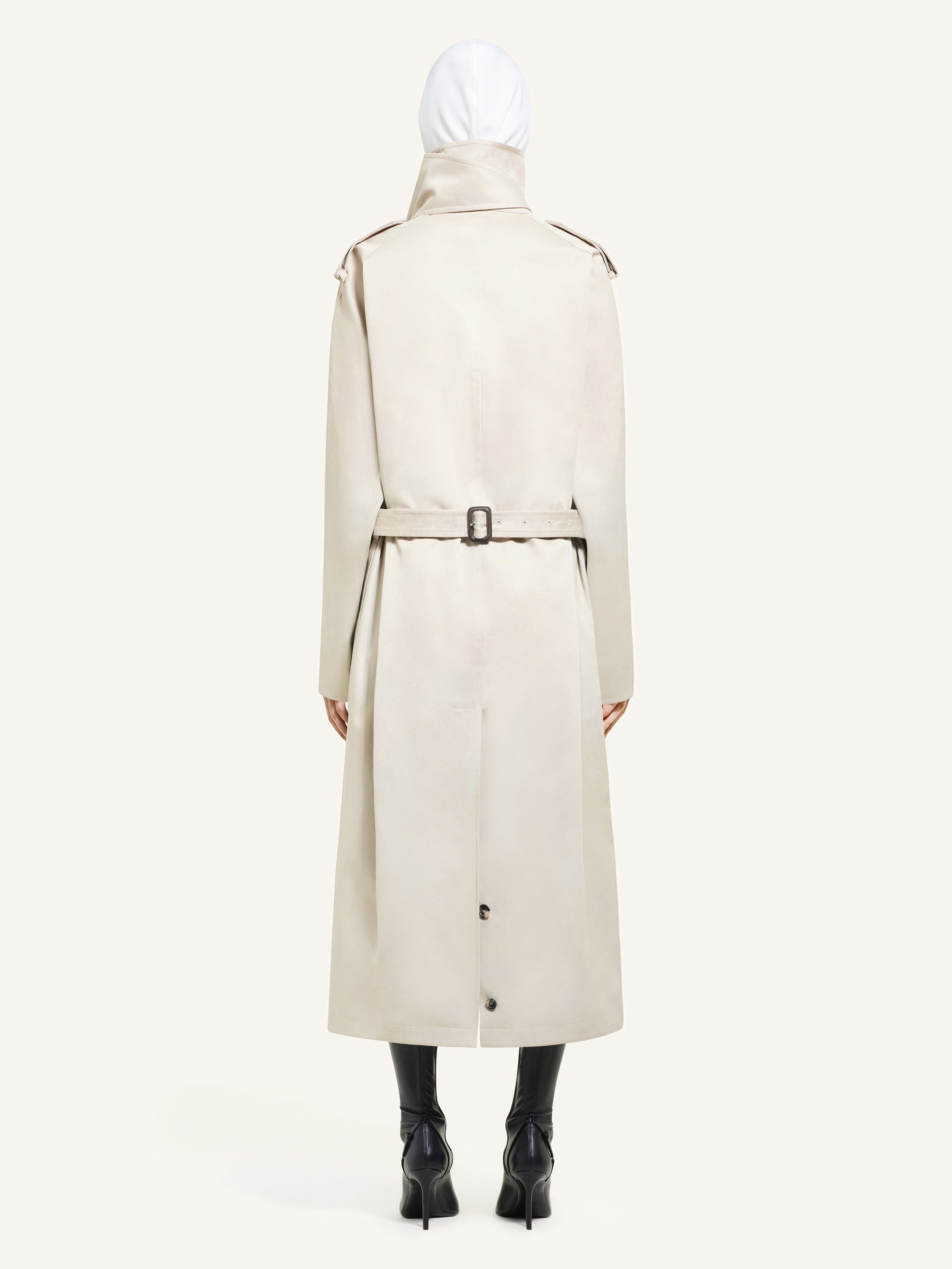 PREMIUM 15pcs NEW / LONG TRENCH COAT OBLIQUE - Beige