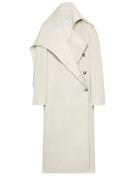 PREMIUM 15pcs NEW / LONG TRENCH COAT OBLIQUE - Beige
