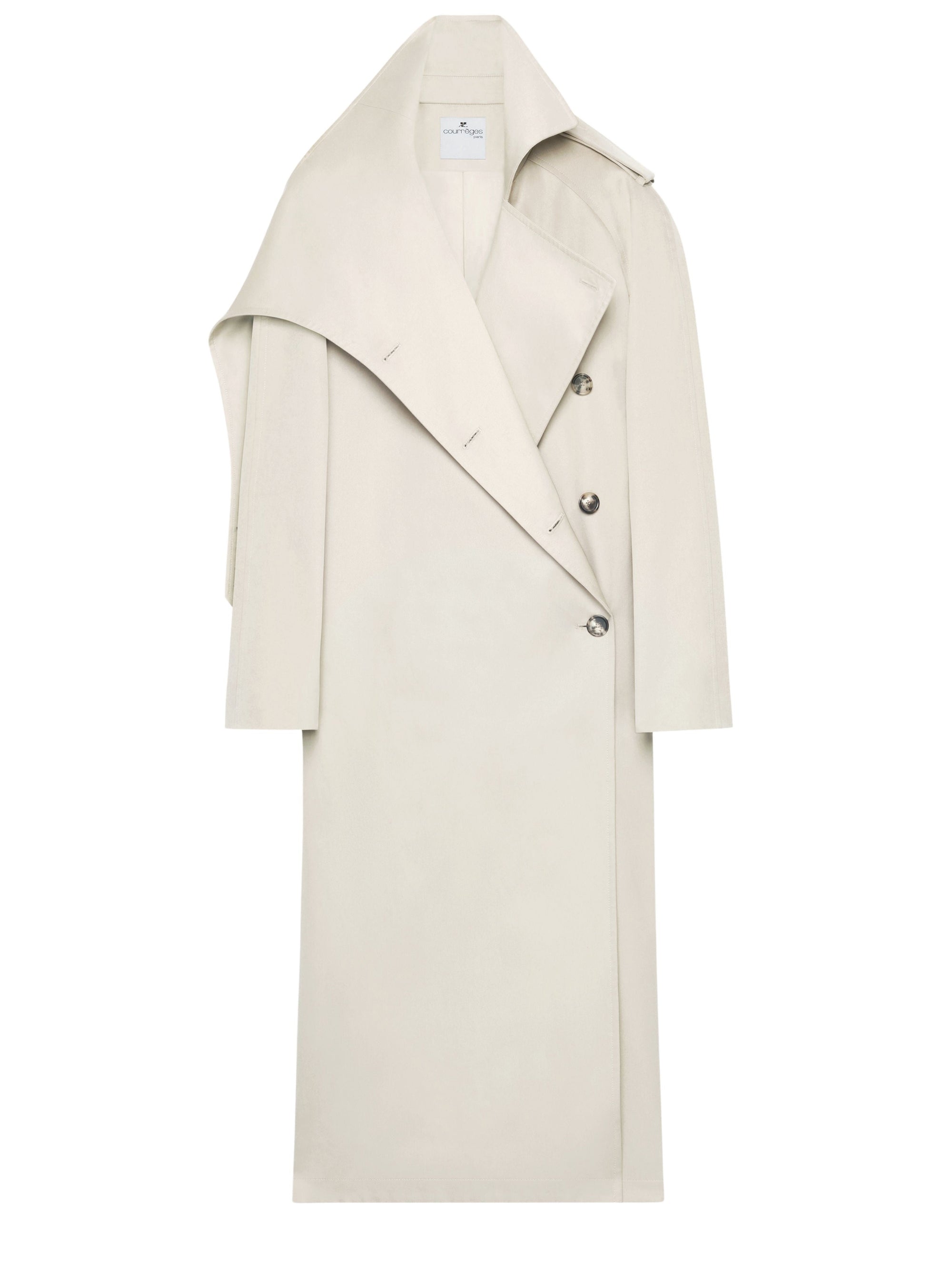 PREMIUM 15pcs NEW / LONG TRENCH COAT OBLIQUE - Beige