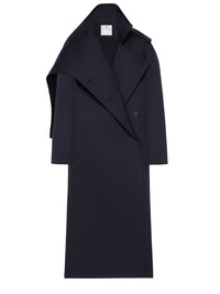 PREMIUM 10pcs NEW / LONG TRENCH COAT OBLIQUE - Black