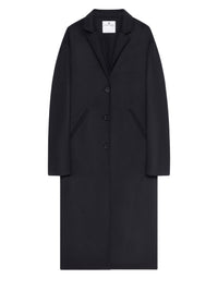 Manteau long Cocoon double face - Black