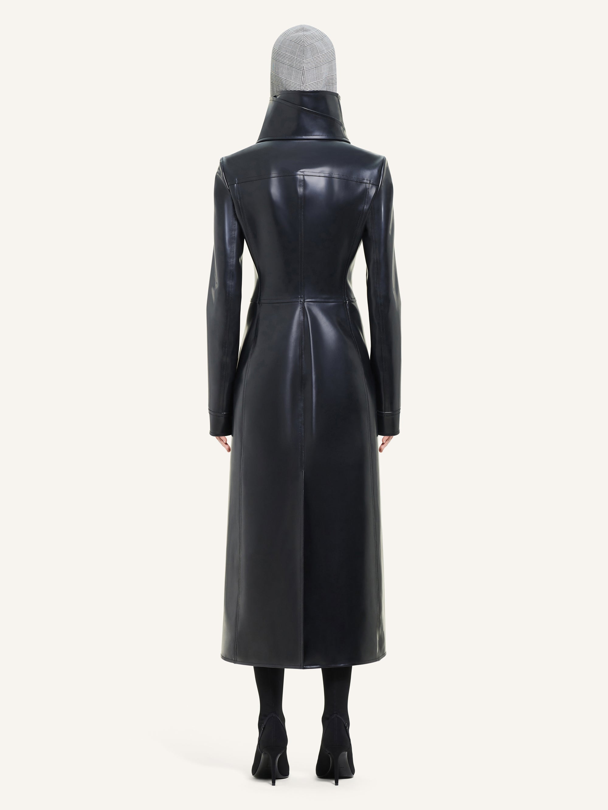 PREMIUM 14pcs NEW / LONG TRENCH COAT EN LATEX - Black