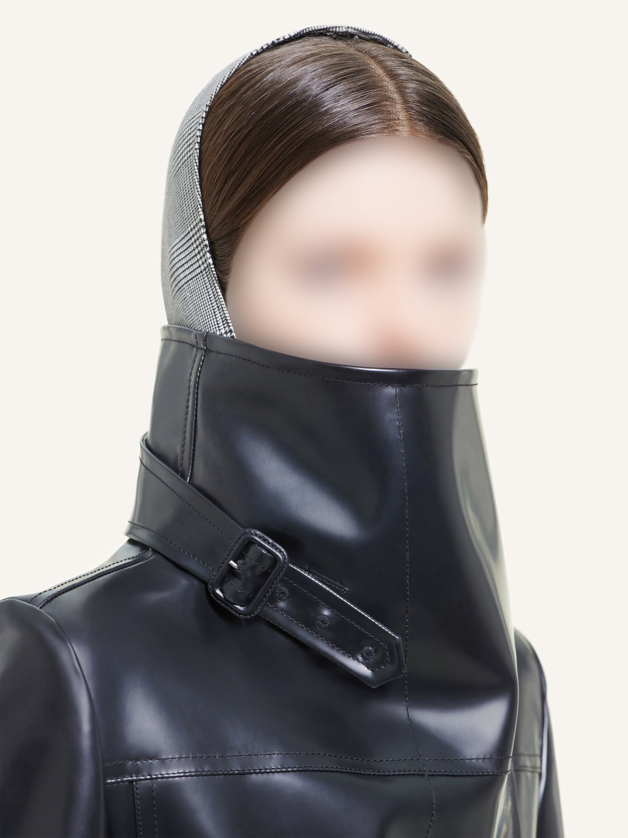 PREMIUM 14pcs NEW / LONG TRENCH COAT EN LATEX - Black
