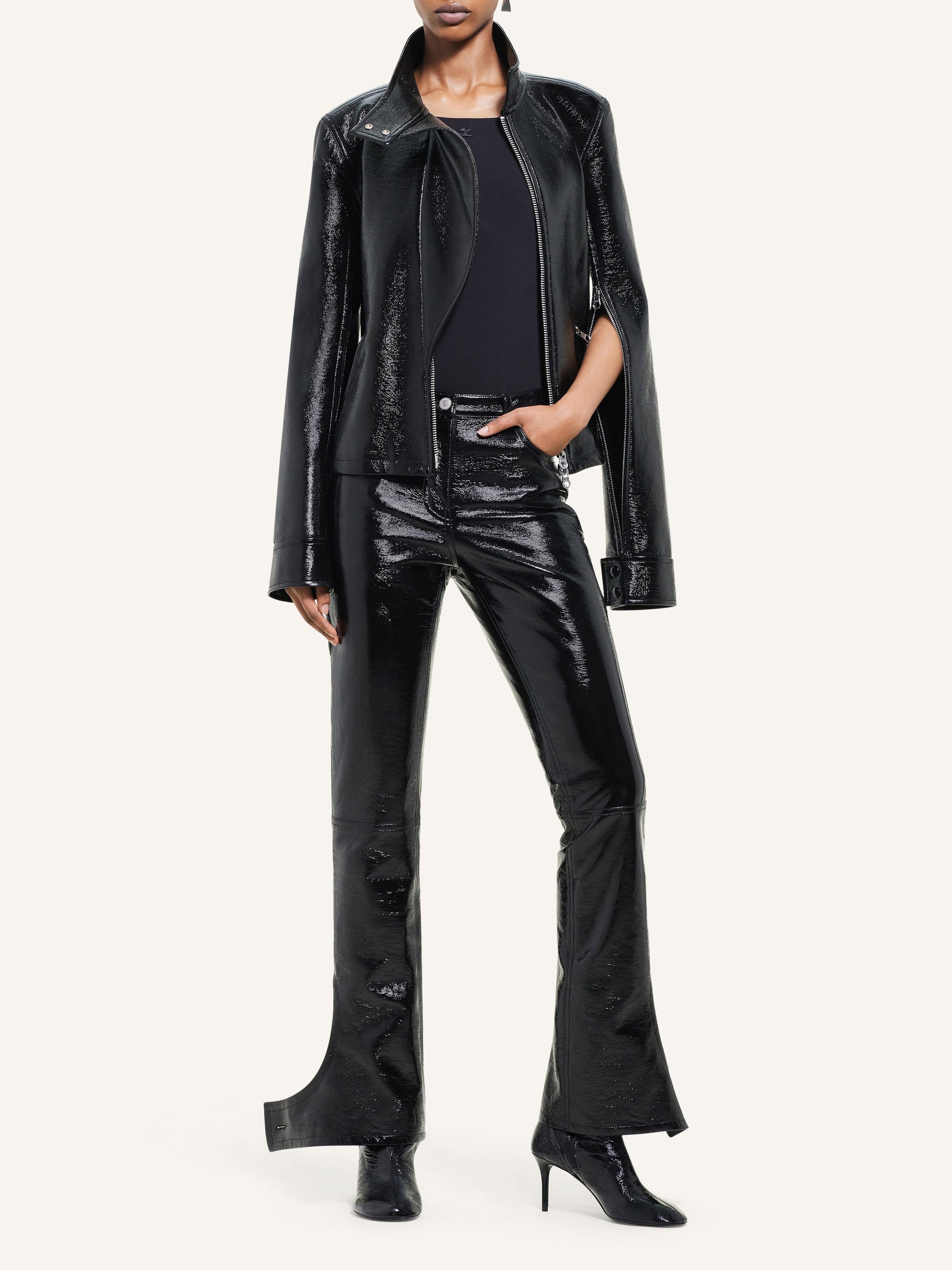 PANTALON INVERSÉ EN VINYLE