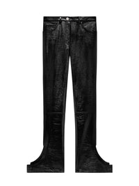 Reversible vinyl trousers - Black
