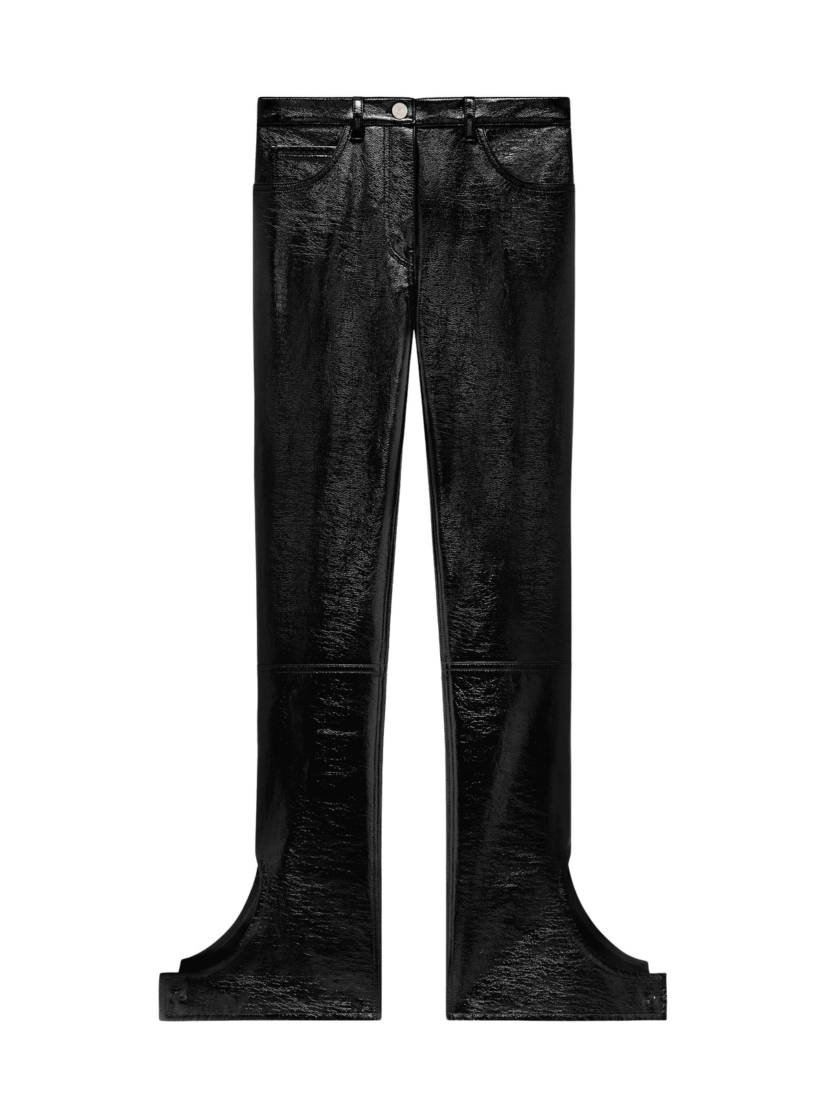 Reversible vinyl trousers - Black