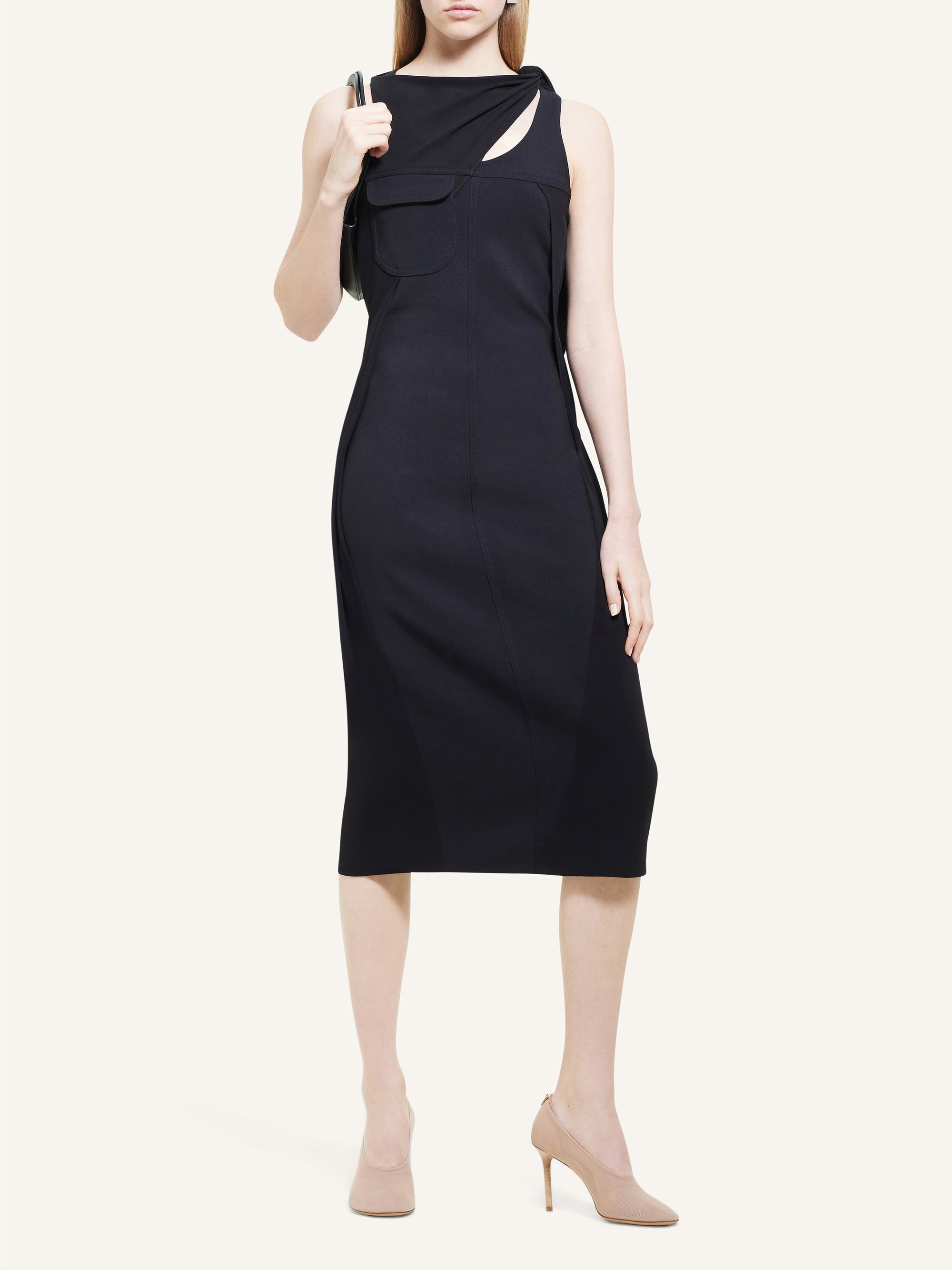 PREMIUM 5pcs NEW / ROBE MIDI DRAPÉE