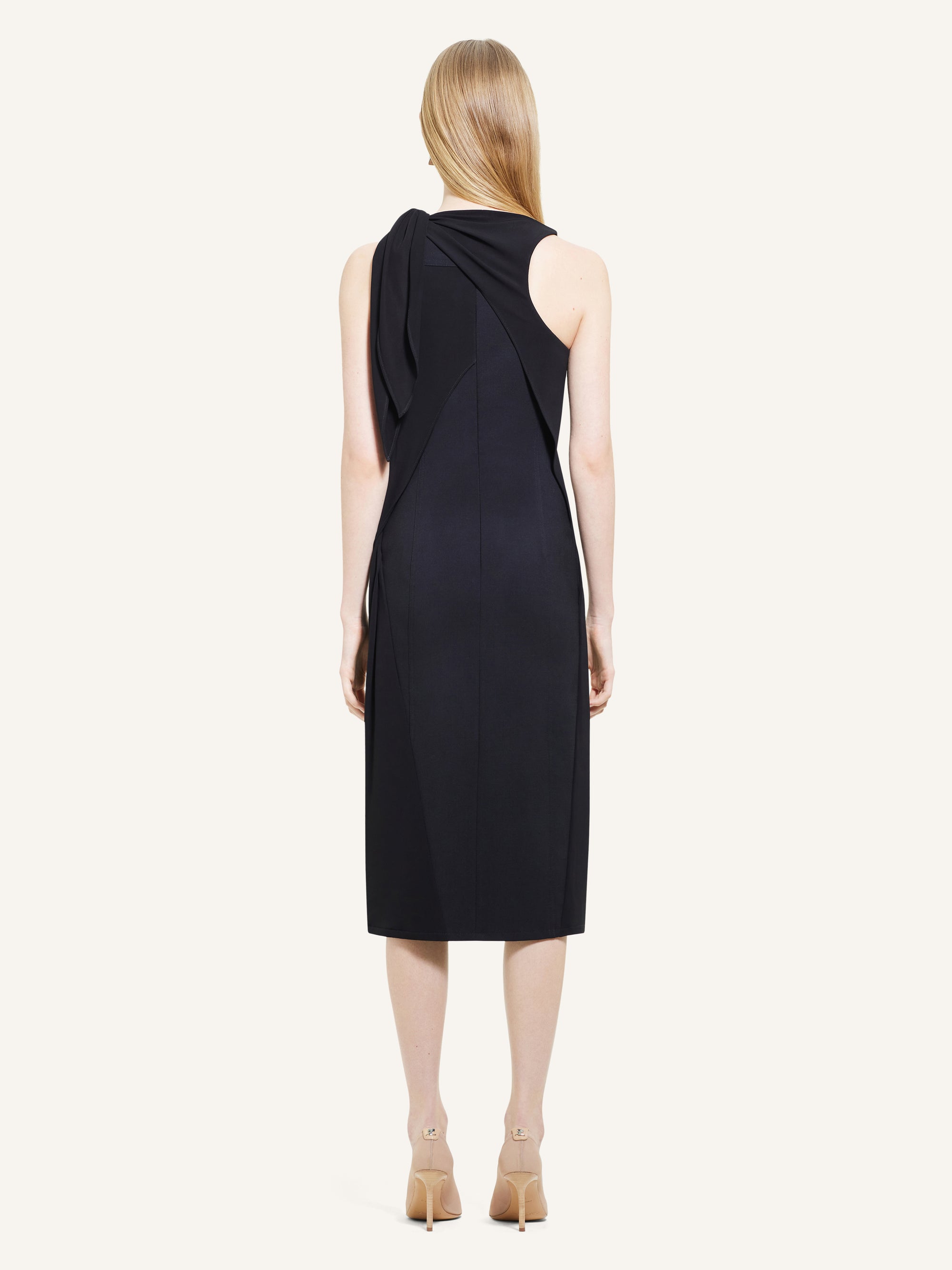 PREMIUM 5pcs NEW / ROBE MIDI DRAPÉE
