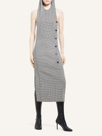 PRIX MARQUE : 250 / MINI ROBE PIED-DE-POULE OBLIQUE ESPACE