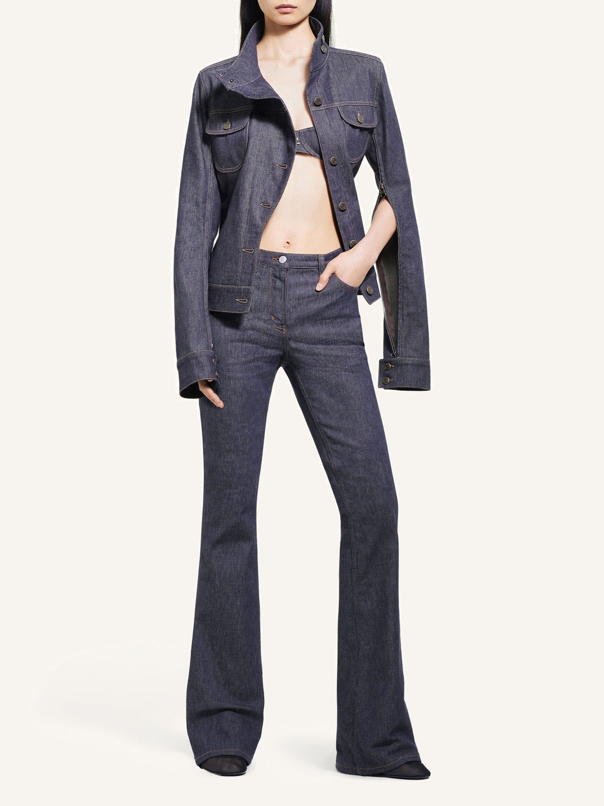 PRIX MARQUE : 150 / VESTE MOTORCYCLE EN DENIM